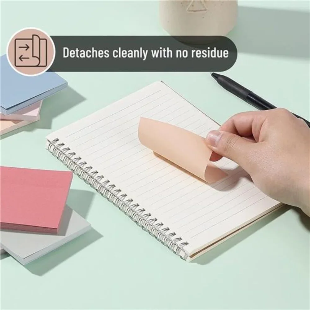 Multicolored Sticky Notes,‎ 3”x3”, 12 Pads, Vintage Colors Pad Sticky Notes